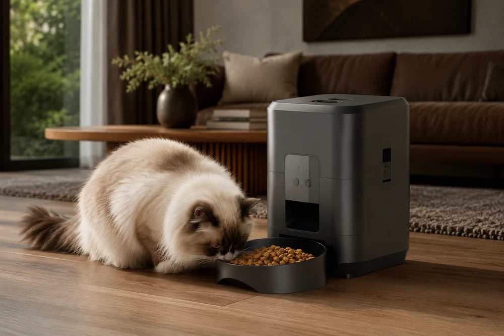 Smart Automatic Pet Feeder with App Control & Portion Scheduling
