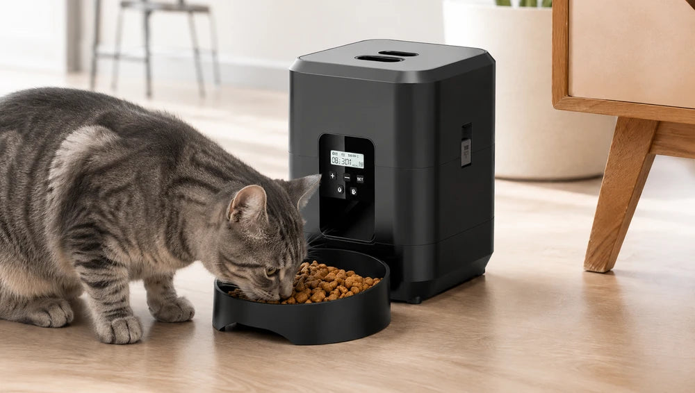 Smart Automatic Pet Feeder with App Control & Portion Scheduling