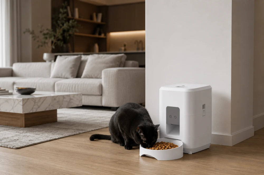 Smart Automatic Pet Feeder with App Control & Portion Scheduling