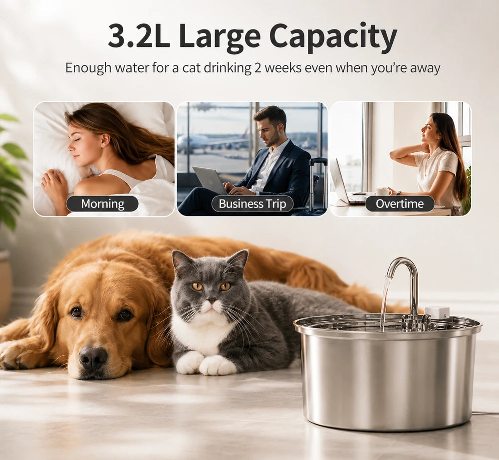 Stainless Steel Pet Water Fountain